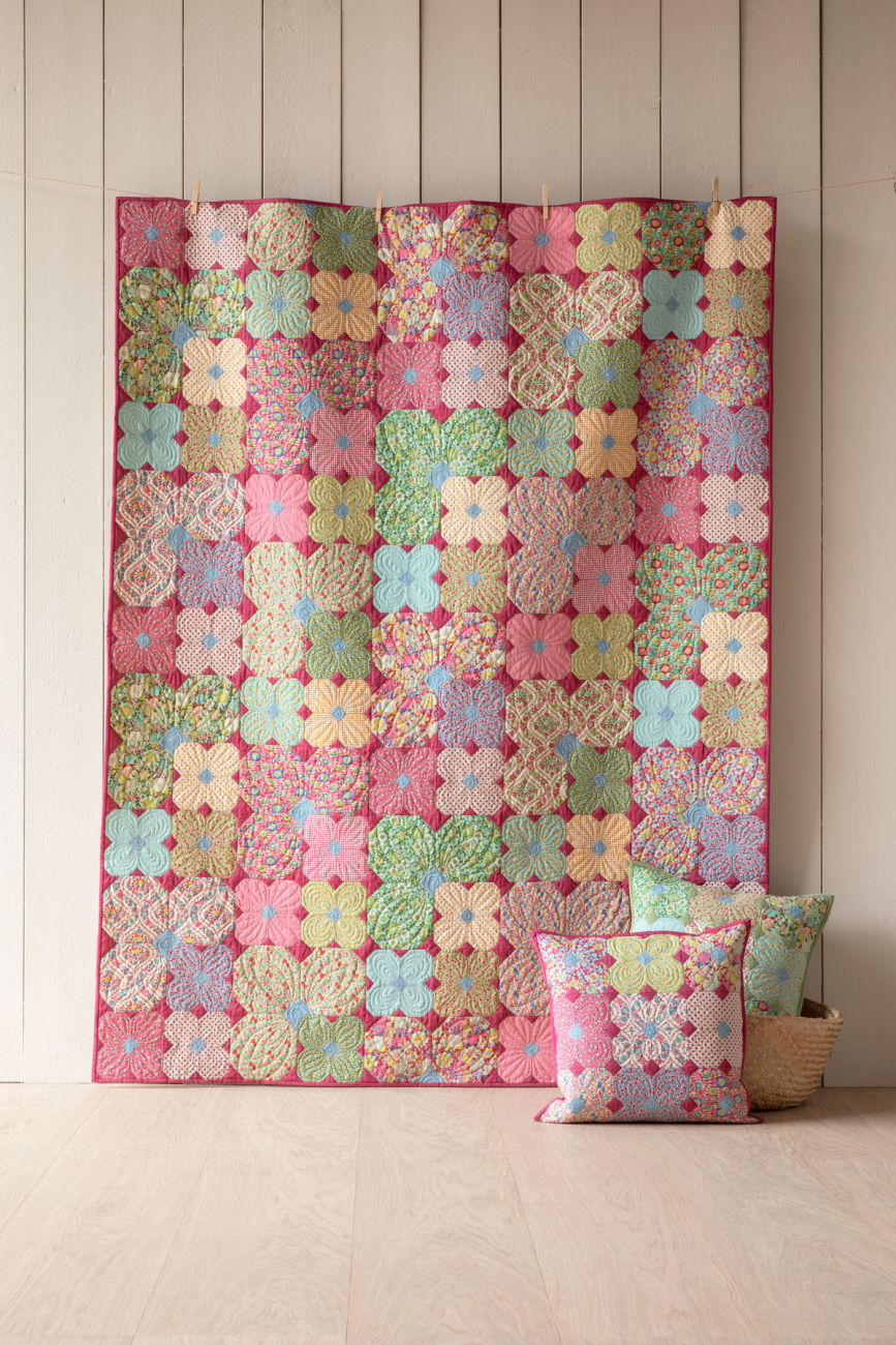 Tilda Patchwork Stoff Baumwolle - Wallflower - Beverly Pink